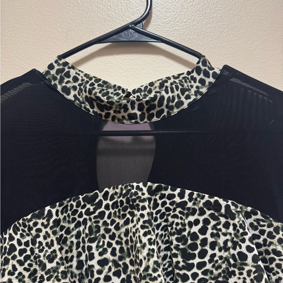 P Luca Milano Layered Cheetah Print Top - Picture 3 of 6
